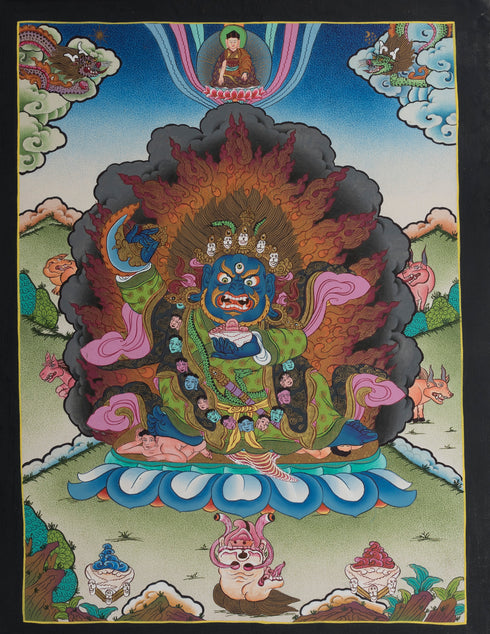 Mahakal Thangka | Tibetan Thangka Art of Protector Deity